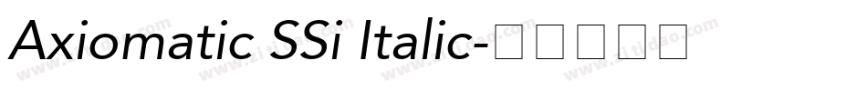 Axiomatic SSi Italic字体转换